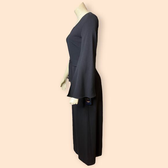 NWT Just...Taylor Black Split Sleeve Jumpsuit 1140MJ - Picture 4 of 8